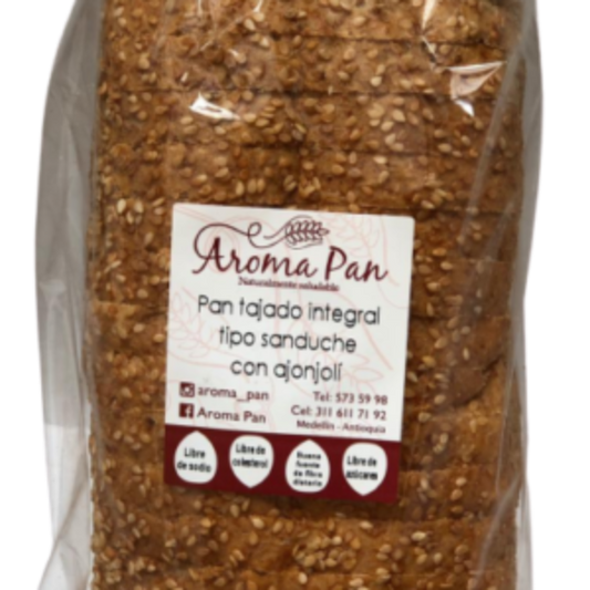 Pan Tajado Integral de Ajonjolí Aromapan