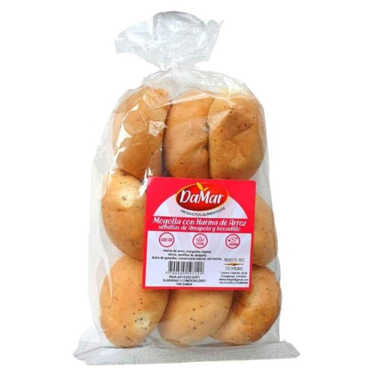 Mogollas de Arroz con relleno de bocadillo sin azúcar DAMAR x 9 unid