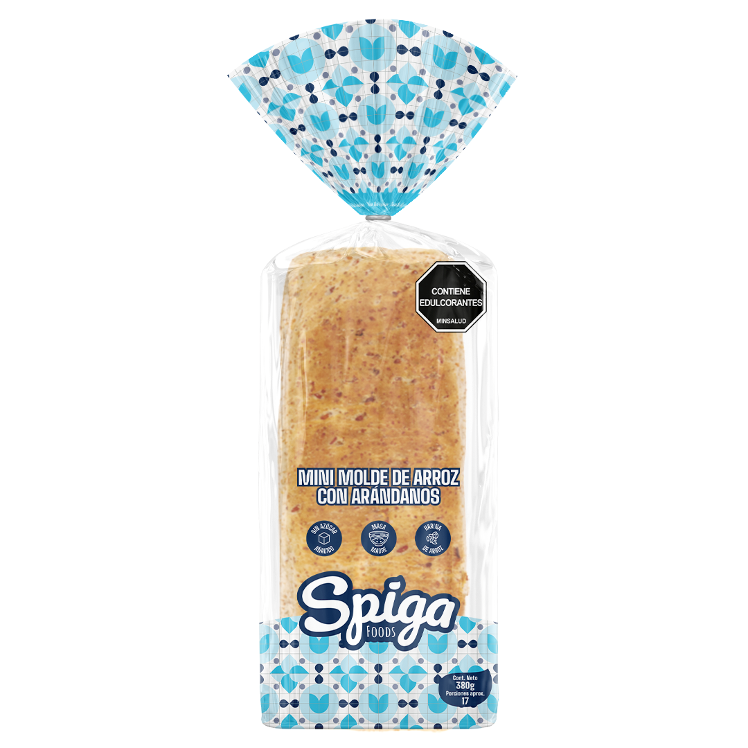 Mini molde  de arroz con arandanos con masa madre Spiga