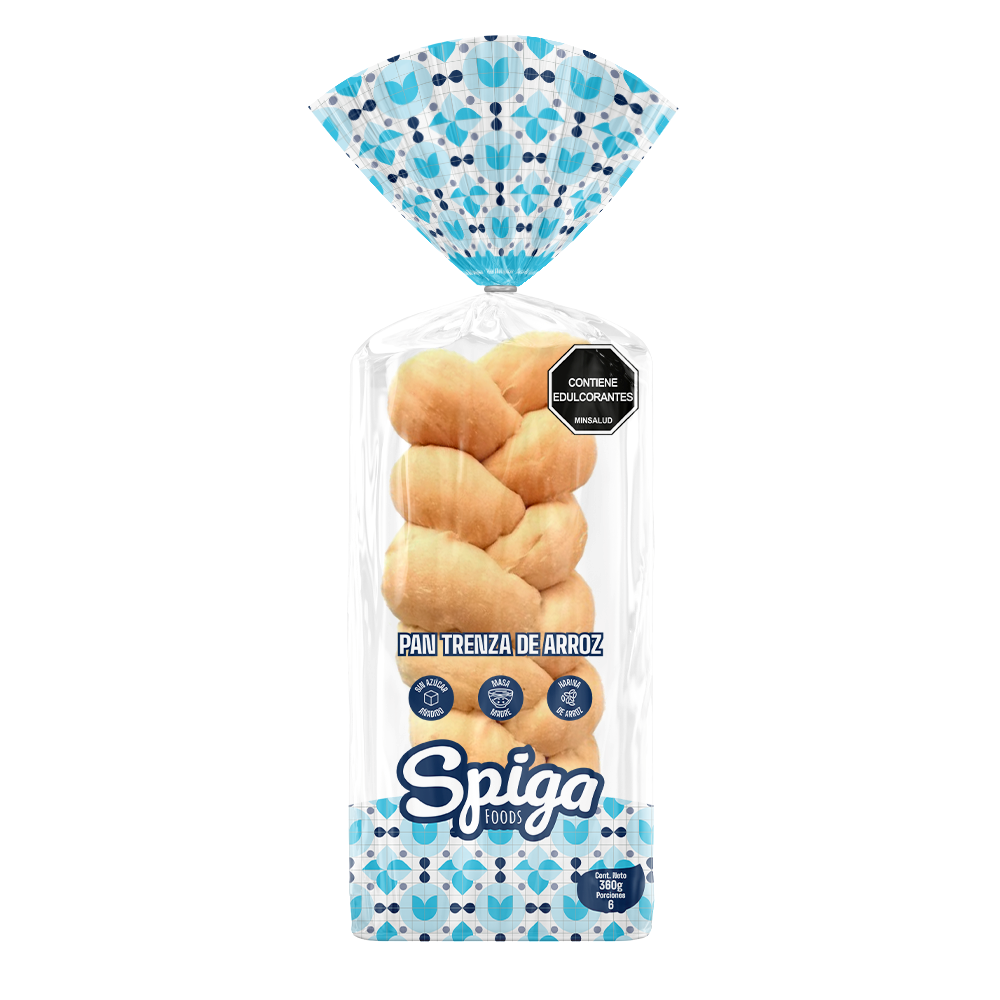 Pan  trenza de arroz con masa madre x2 Spiga